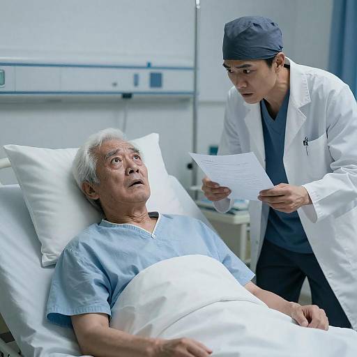 Dramatic Hospital Scene of Fear