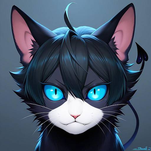 Illustration of Grim (twisted wonderland), twisted wonderland in the style of Snowball22