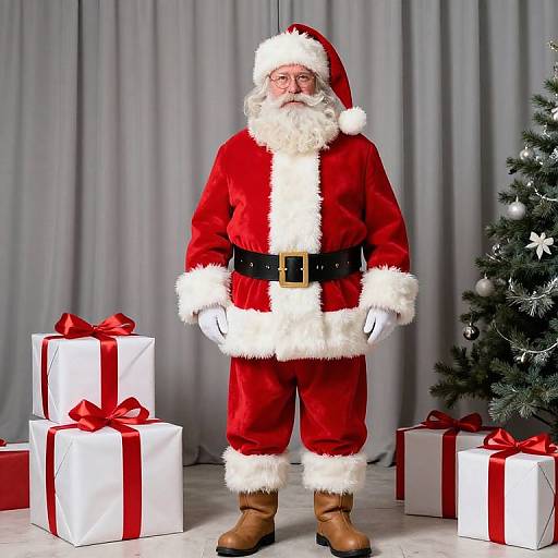 Classic Santa with Christmas Gifts