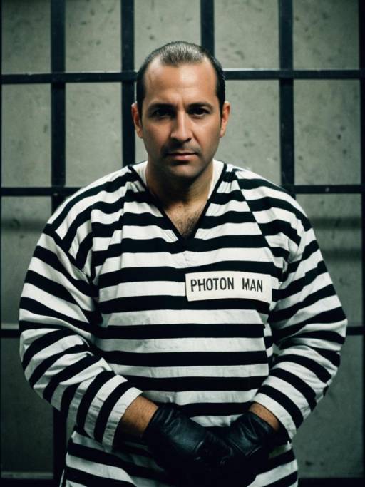 Stylish Prisoner Costume Portrait Photography