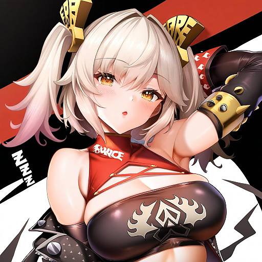 Illustration of Burnice white, zenless zone zero in the style of Oni-noboru