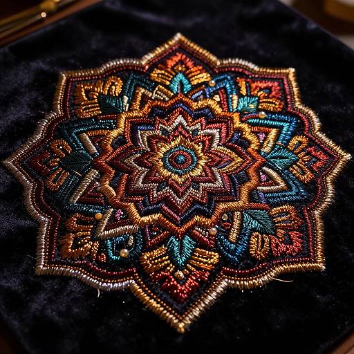 Ornamental Mandala Embroidery Design