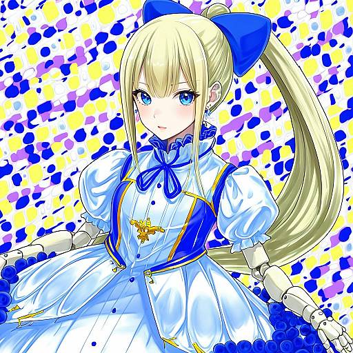 Illustration of Arnval, busou shinki in the style of Yuki arare