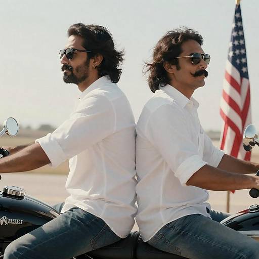 Bikers in the Sun with American Pride