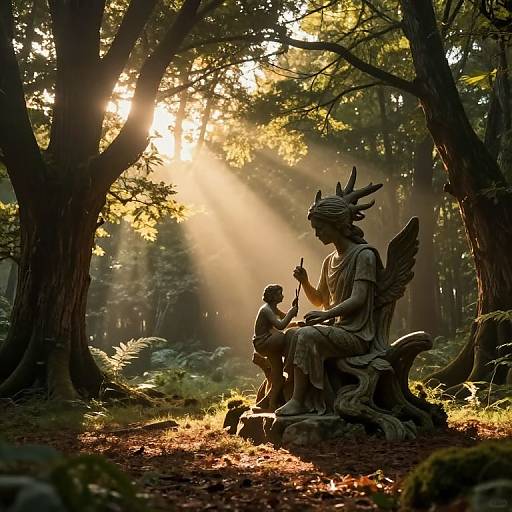 Mystical Artisan Sculpting at Dawn