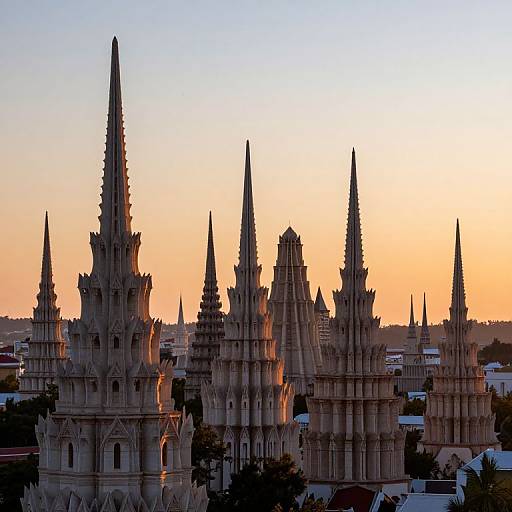 Sunrise Over Origami Cityscape