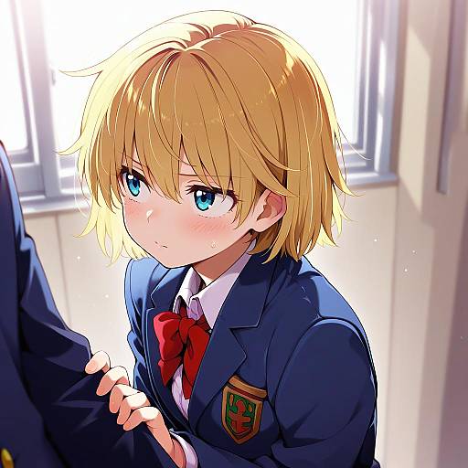 Illustration of Hanazawa teruki, mob psycho 100 in the style of Usoneko