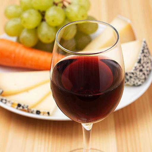 Vibrant Wine and Cheese Still Life