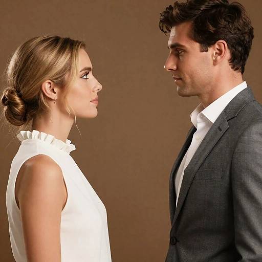 Close-Up Portrait of Two People Together