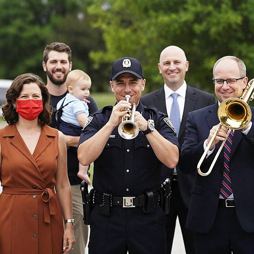 Vibrant Outdoor Gathering with Musicians