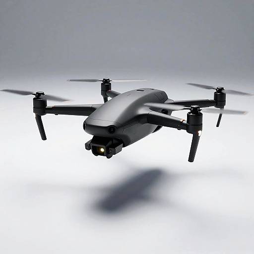 Futuristic Sleek Black Drone Photo