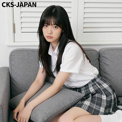 East Asian Woman in Casual Attire