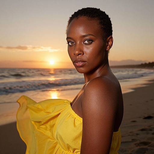 Mesmerizing Sunset Portrait of Woman