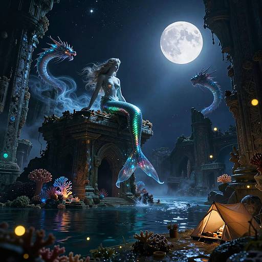 Mythical Underwater Nightscape