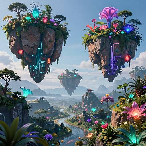 Surreal Tech-Nature Fantasy Landscapes