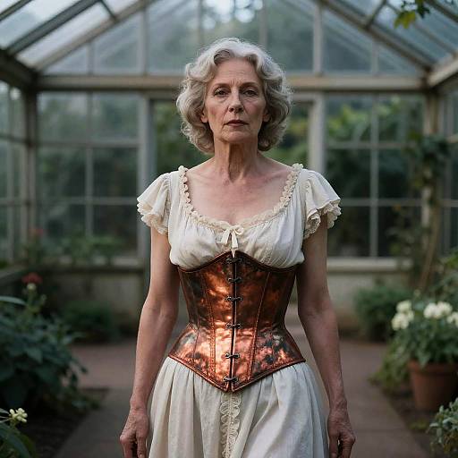 Retired Circus Performer in Copper Corset