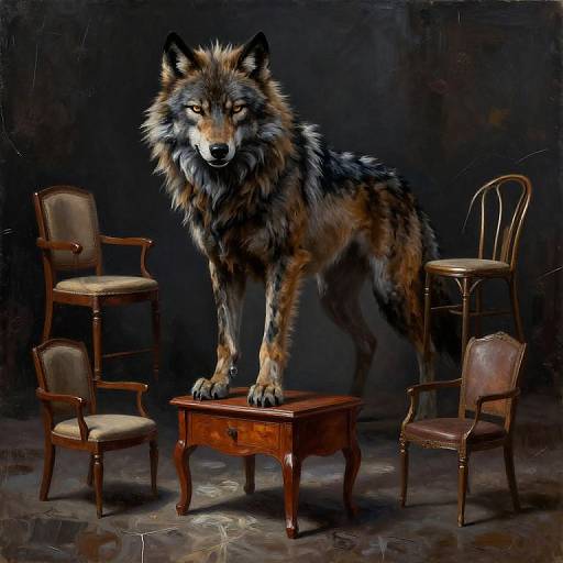 Feline Werewolf Dramatic Portrait