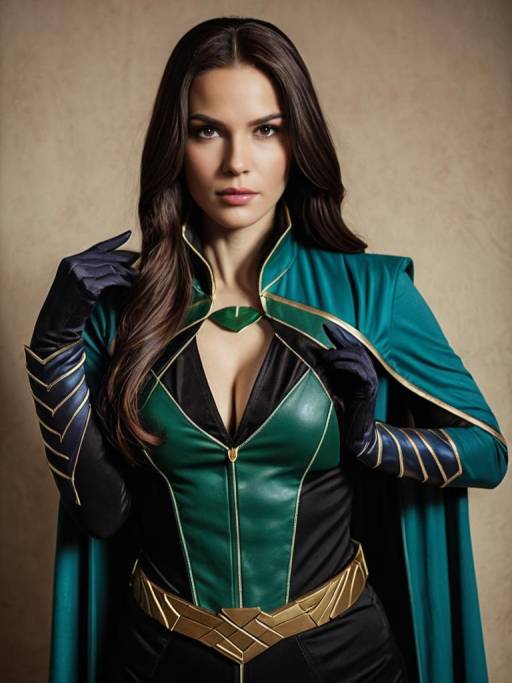 Woman in Talia al Ghul Cosplay Costume