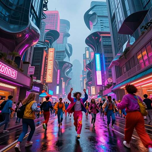 Surreal Neon Urban Dreamscape