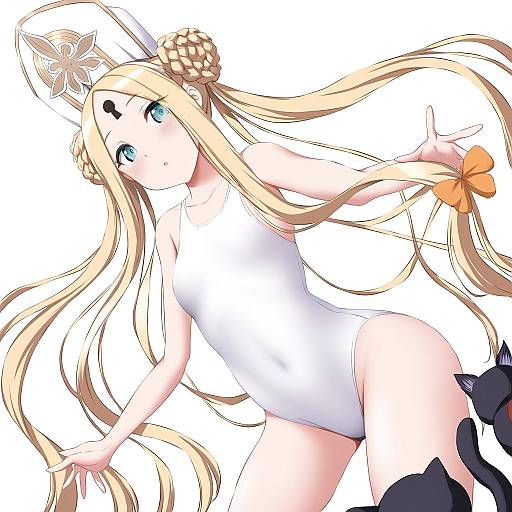 Illustration of Abigail williams (swimsuit foreigner) (second ascension) (fate), fate/grand order in the style of Nori tamago
