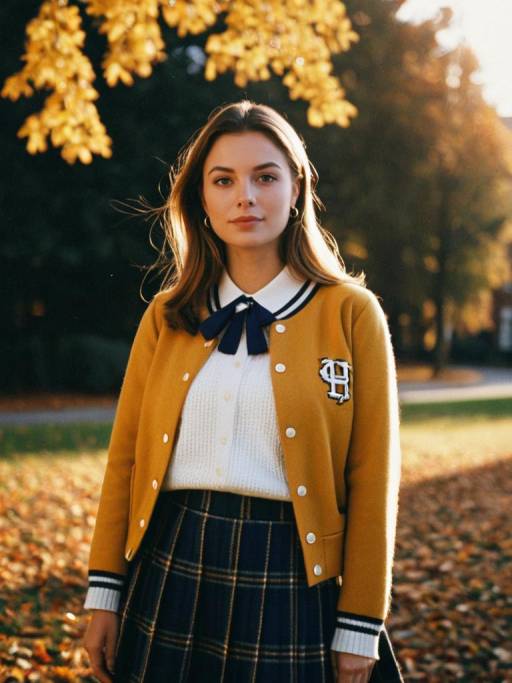 Chic Fall Fashion Portrait in Golden Hour