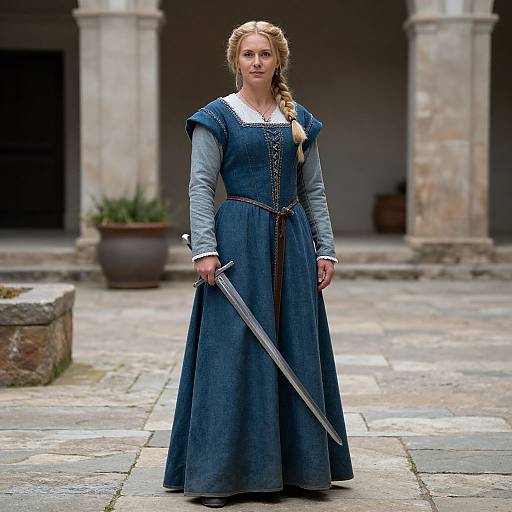 Medieval Woman in Historical Dress