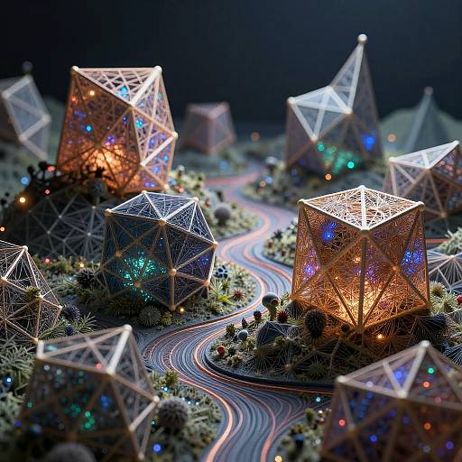 Futuristic Tensor Art Surreal Landscapes