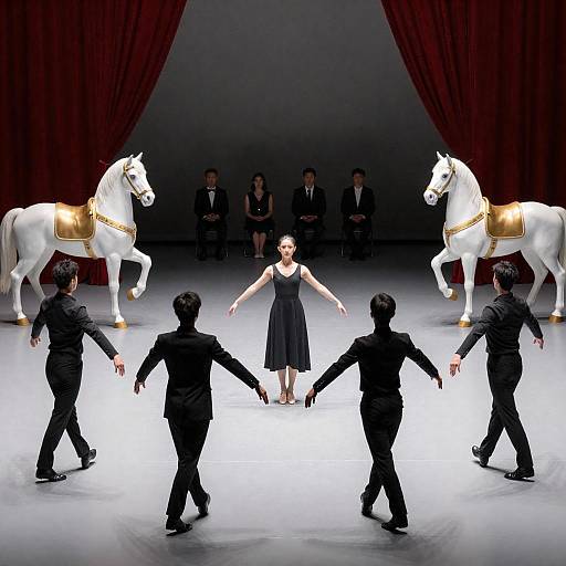 Elegant Dance Performance in Theater Setting