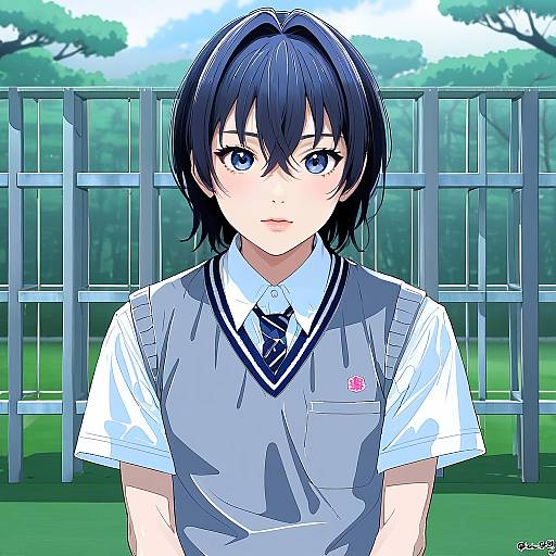 Illustration of Asanagi yori, sasayaku you ni koi wo utau in the style of 49s-aragon