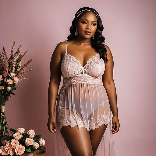 Elegant Lingerie Photo Shoot with Braided Beauty Elegant Lingerie Photo Shoot with Braided Beauty