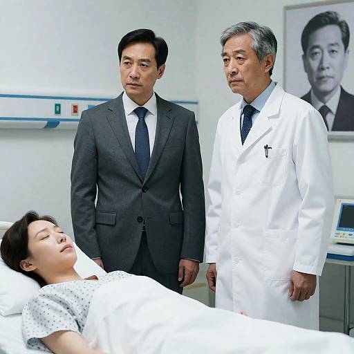 Two Men in Hospital Room Encounter