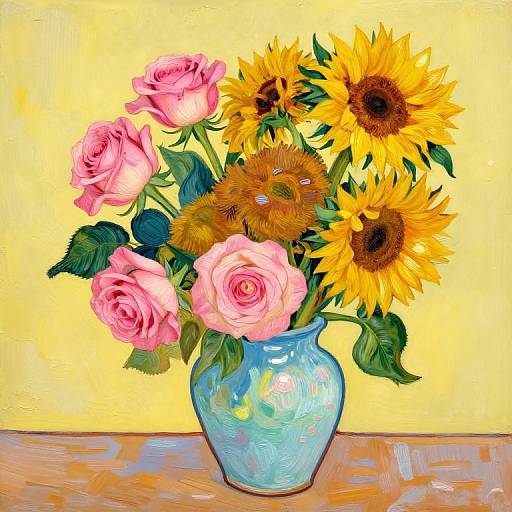 Van Gogh Style Floral Still Life
