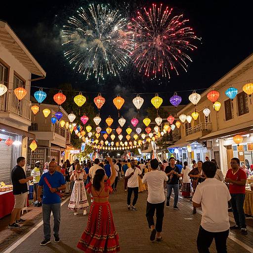 Vibrant Night Street Festival Celebration