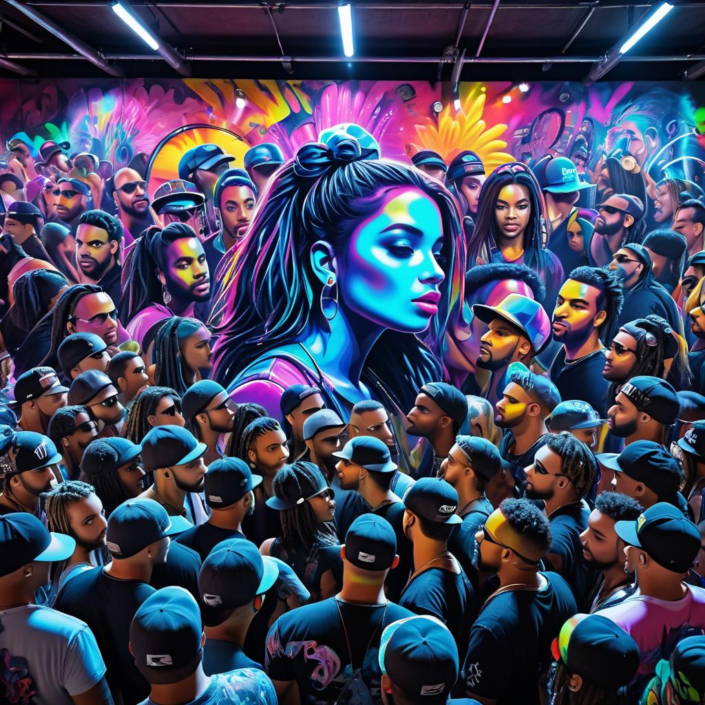 Vivid Urban Rave with Living Graffiti