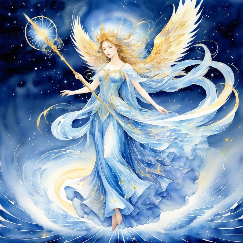 Celestial Guardian with Shimmering Wings