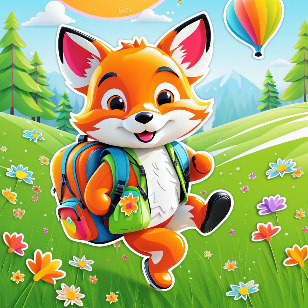 Playful Fox Adventure in Sunny Meadow