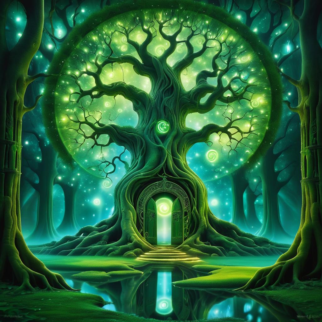 Mystical Tree Portal in Enchanted Grove