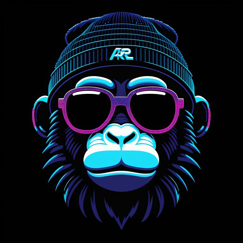 Funky Monkey ASCII Logo Design