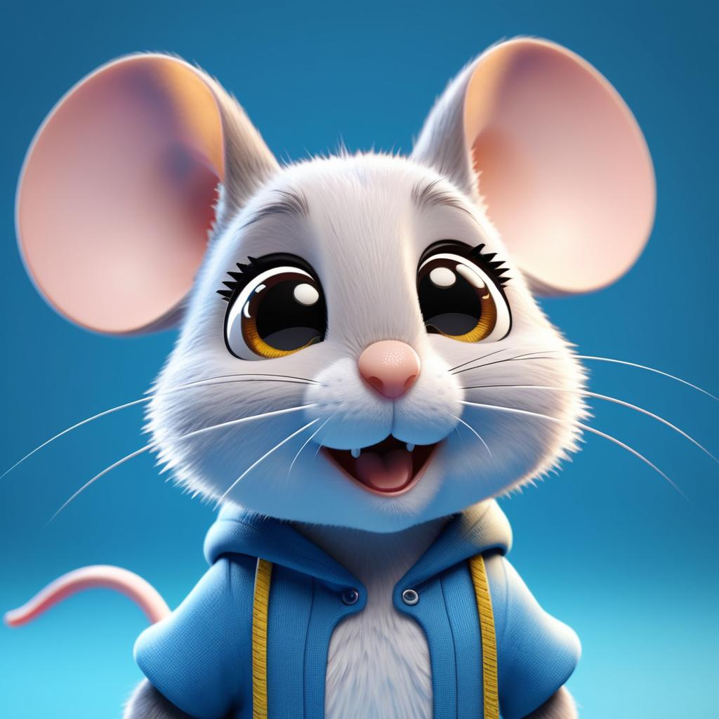 Playful Cartoon Mouse Character Design