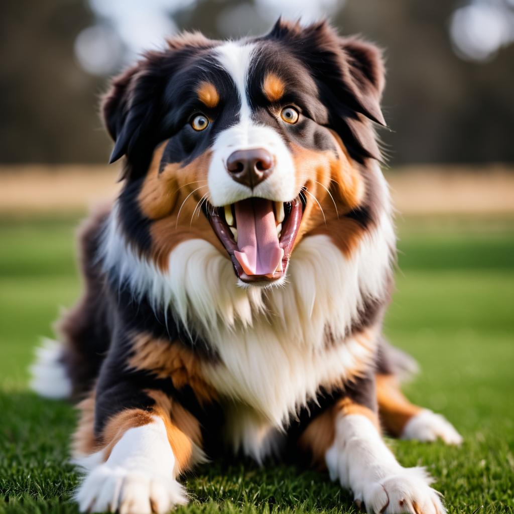 Intimidating Australian Shepherd Portrait