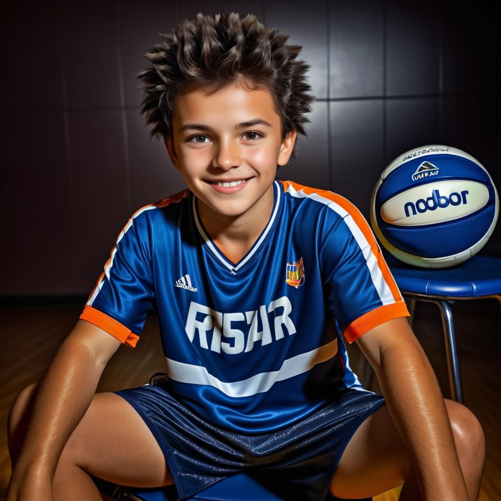 Vivid HDR Portrait of Smiling Boy