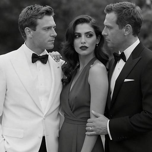 Intense Trio in Classic Tuxedos