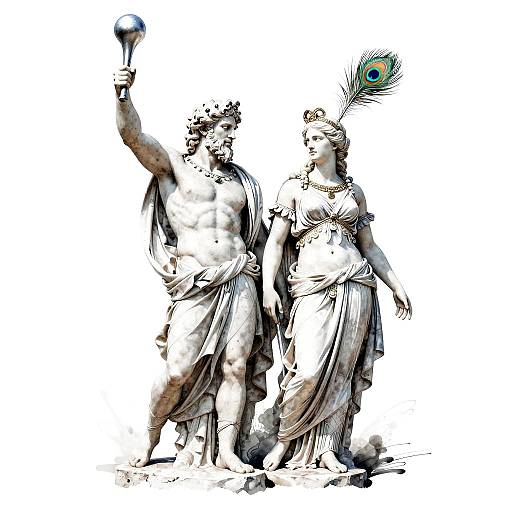 Zeus and Hera Mythological Tattoo