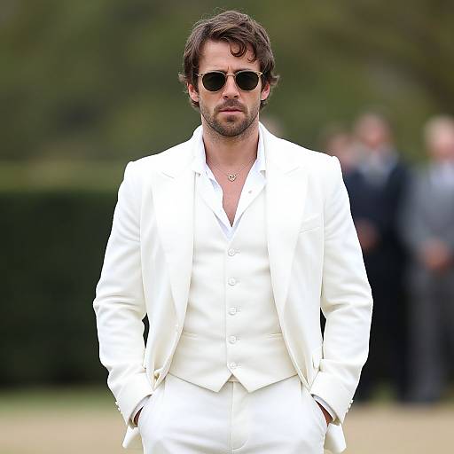 Stylish Bridgerton-Inspired Man Outdoors