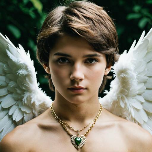 Realistic Angelic Romeo with Feathered Wings