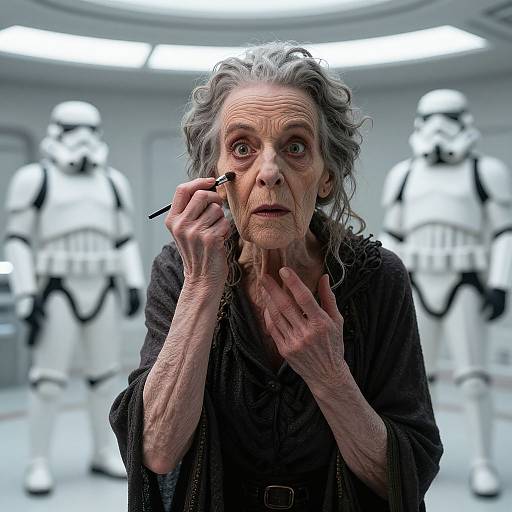 Cinematic Witch and Stormtrooper Portrait