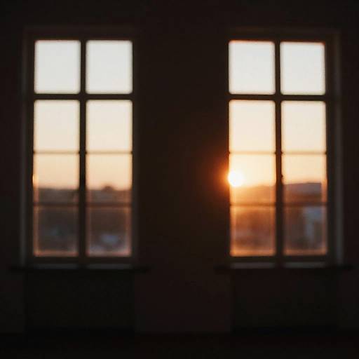 Blurry Dark Room with Bright Windows