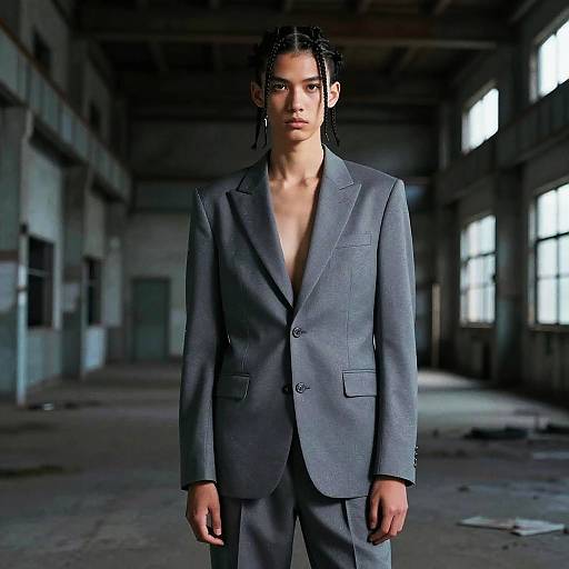 Five-Strand Braid Androgynous Fashion Editorial