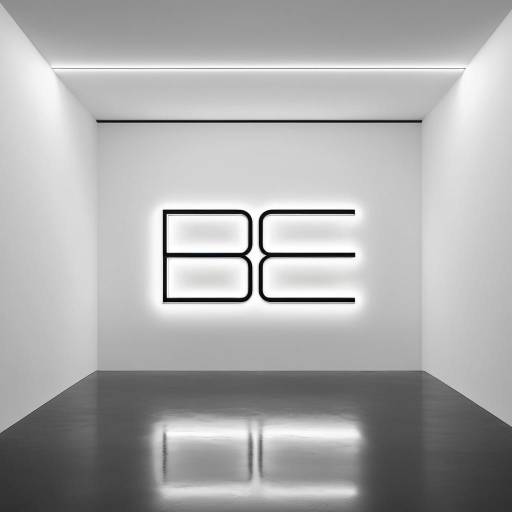 Minimalist Neon Letters in Gallery Setting