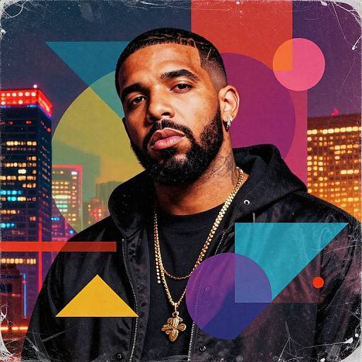 Abstract Urban Neon Album Art